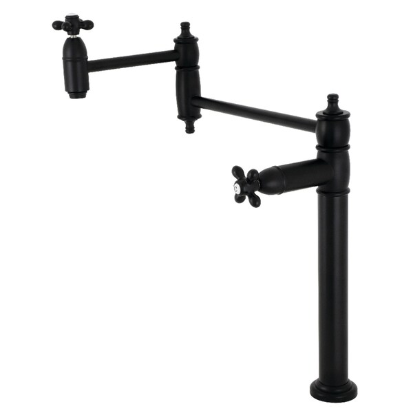 Kingston Brass Deck Mount Pot Filler, Matte Black KS3700AX - main